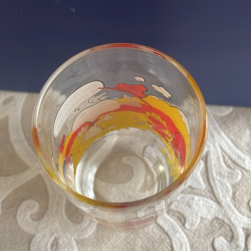 McDonald’s Camp Snoopy Collection “Civilization is Overrated” Collectible Glass - Picture 5 of 12
